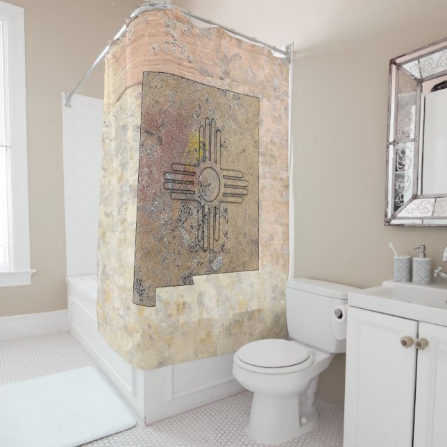 New Mexico Map Petroglyph (In Situ)