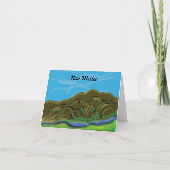 New Mexico Mountains Note Card (Front)
