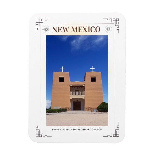 New mexico nambe' pueblo sacred heart church  magnet (Vertical)