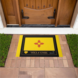 New Mexico & New Mexico Flag house mat /sports USA