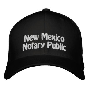 New Mexico Notary Public Embroidered Baseball Cap