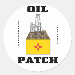 New Mexico Oil Patch Sticker,Oil Field,Oil,Gas Classic Round Sticker