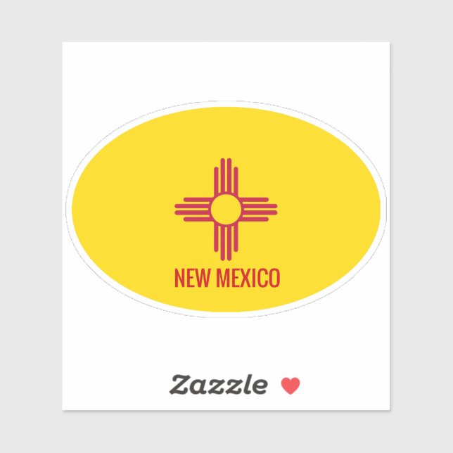 New Mexico Oval Flag (Sheet)