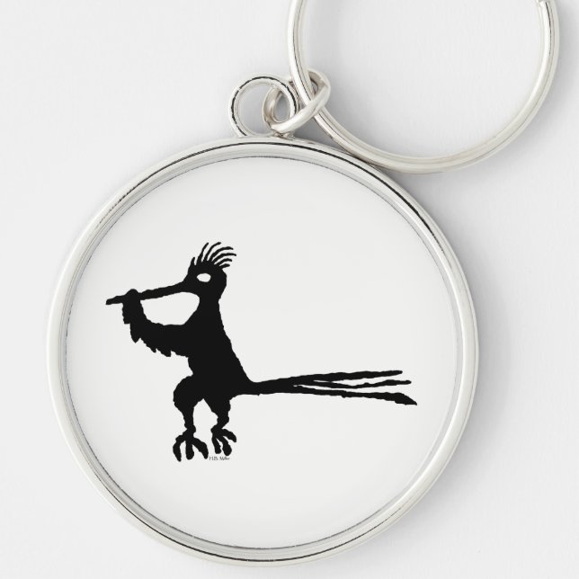 New Mexico Petroglyph Road Runner Keychain (Front)