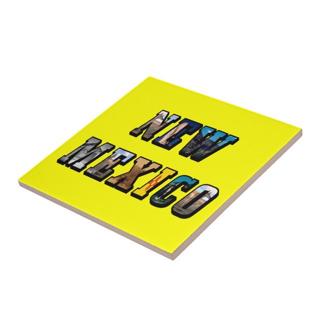 New Mexico Picture Text Tile (Side)