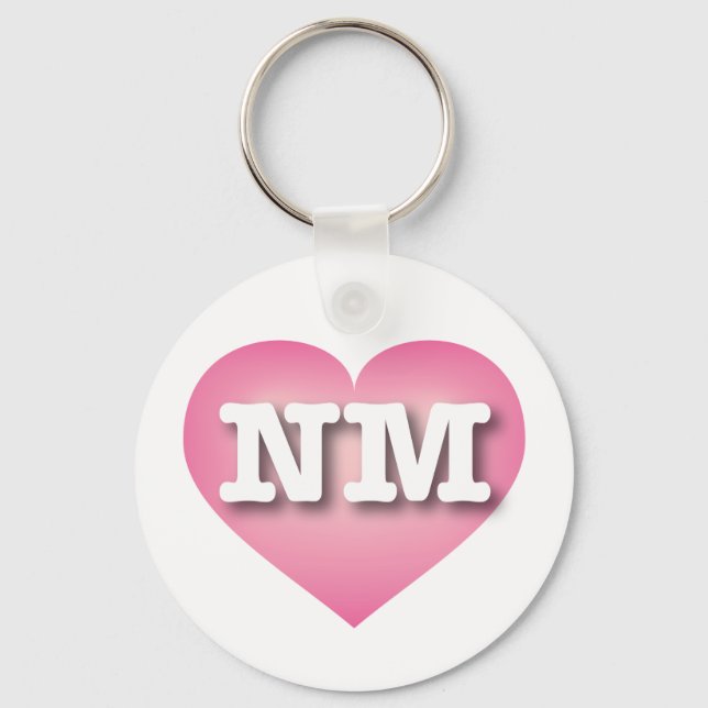 New Mexico Pink Fade Heart - Big Love Keychain (Front)
