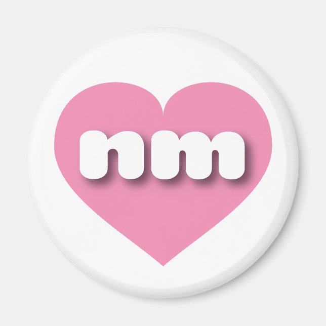 New Mexico pink heart - I love nm Magnet (Front)