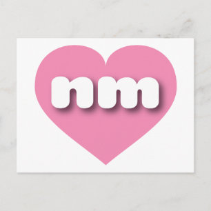 New Mexico pink heart - I love nm Postcard