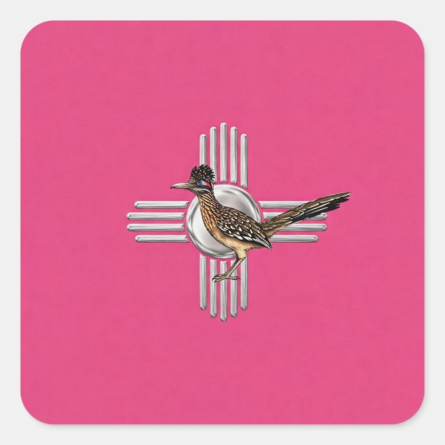 New Mexico Pink  Square Sticker (Front)