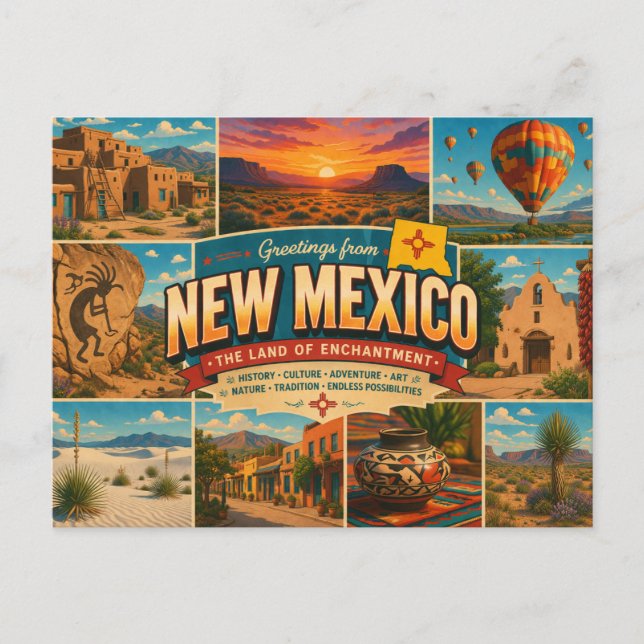 New Mexico Postcard (Front)