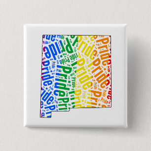 NEW MEXICO PRIDE 2 INCH SQUARE BUTTON