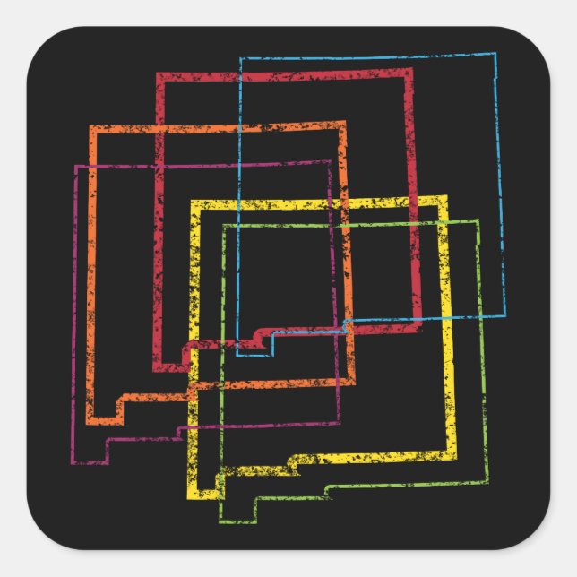 new mexico pride blur square sticker (Front)