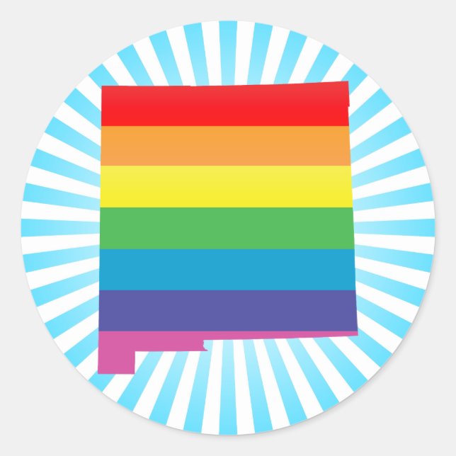 new mexico pride. classic round sticker (Front)