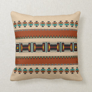 New Mexico Pueblo Design Throw Pillow