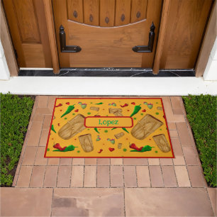 New Mexico Red & Green chile Tamales Zia Nopales Doormat