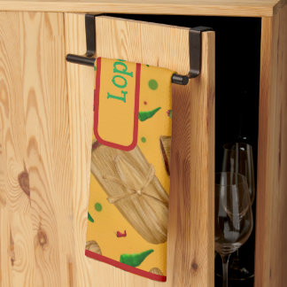 New Mexico Red & Green chile Tamales Zia Nopales Kitchen Towel