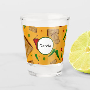 New Mexico Red & Green chile Tamales Zia Nopales Shot Glass