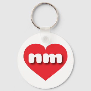 New Mexico red heart - I love nm Keychain