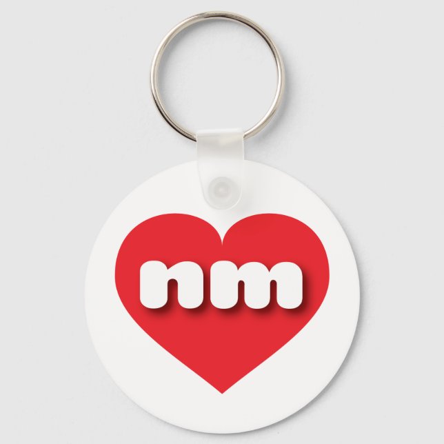New Mexico red heart - I love nm Keychain (Front)