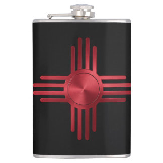 New Mexico Red Hip Flask