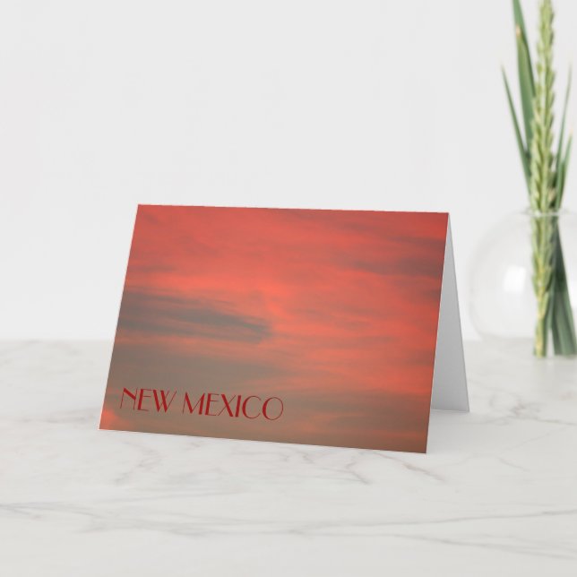NEW MEXICO Red Sky Note Card (Front)