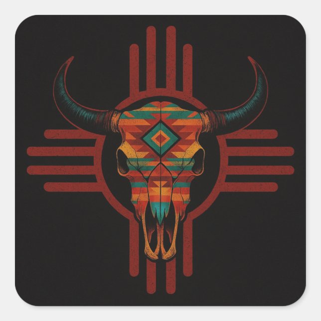 New Mexico Red  Square Sticker (Front)