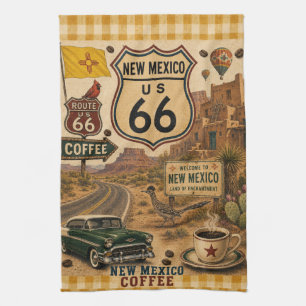 New Mexico Roadrunner Coffee Americana Kitchen Towel