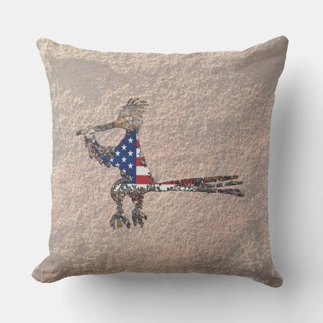 NEW MEXICO ROADRUNNER THROW PILLOW (Front)