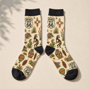 New Mexico route 66 Desert Road Trip Southwest Art Socks