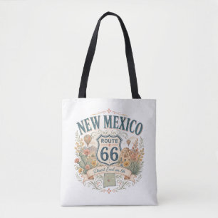 New Mexico Route 66 Desert Soul Boho Tote Bag