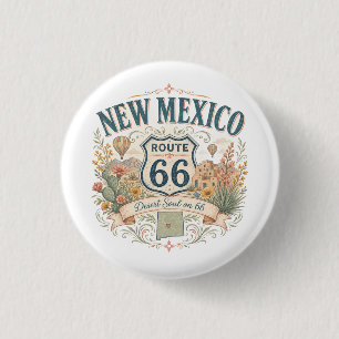 New Mexico Route 66 Desert Soul Pinback 1 Inch Round Button