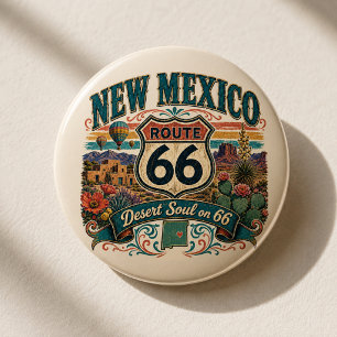 New Mexico Route 66 Desert Soul Roadtrip Style 3 Inch Round Button