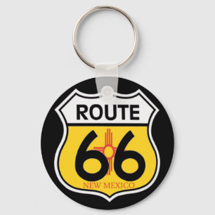 New Mexico Route 66 Shield Keychain