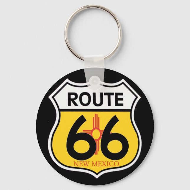 New Mexico Route 66 Shield Keychain (Front)