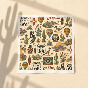 New Mexico Route 66 Table Fiesta Napkin
