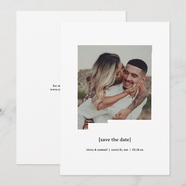 New Mexico Save the Date Photo Card (Front/Back)