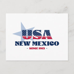 New Mexico Souvenir Blue Star Postcard