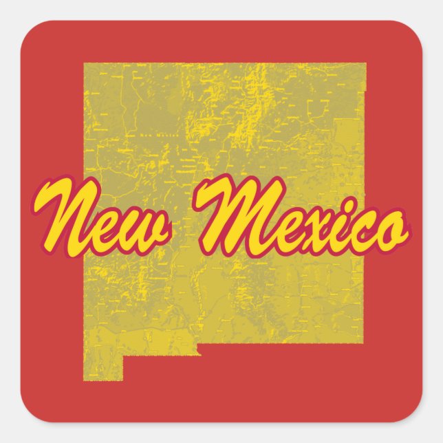 New Mexico Square Sticker (Front)