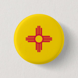 New Mexico State Flag 1 Inch Round Button