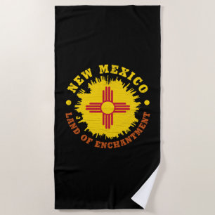 NEW MEXICO STATE FLAG BEACH TOWEL
