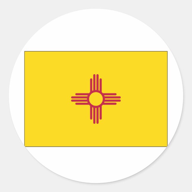 New Mexico State Flag Classic Round Sticker (Front)
