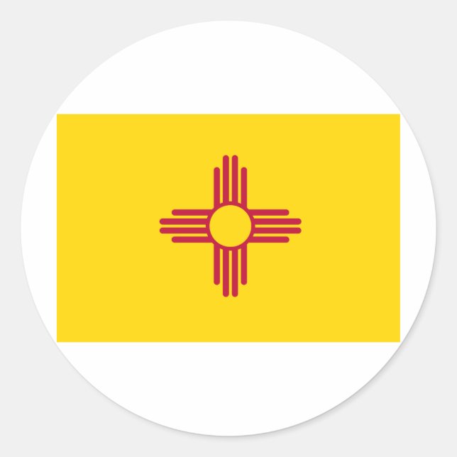 New Mexico State Flag Classic Round Sticker (Front)