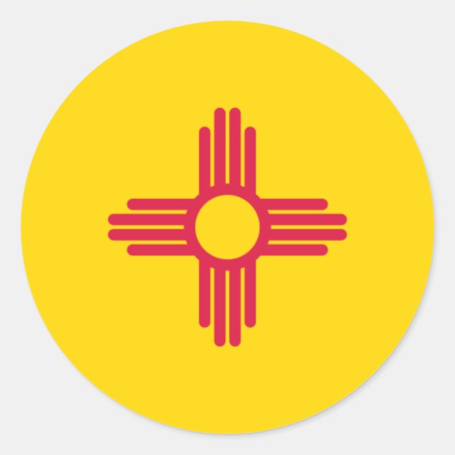 New Mexico State Flag Classic Round Sticker (Front)