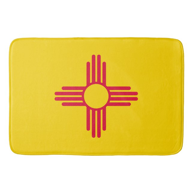 New Mexico State Flag Design Bath Mat (Front)