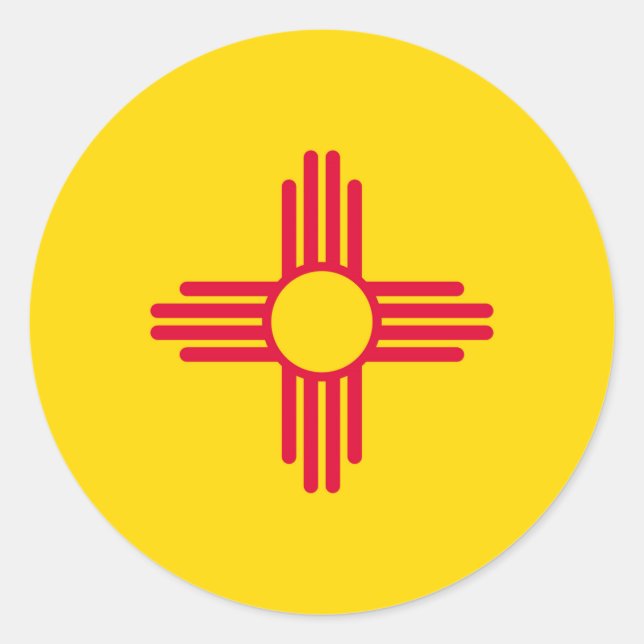New Mexico State Flag Design Classic Round Sticker (Front)