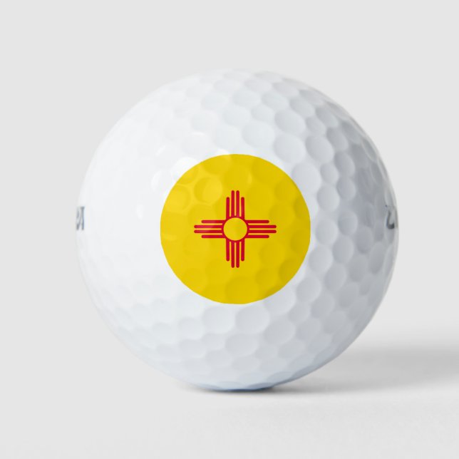 New Mexico State Flag Design Golf Balls (Front)