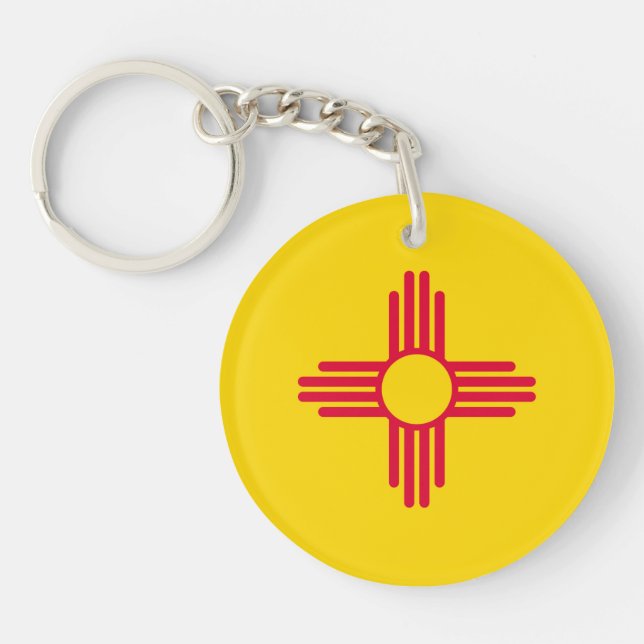 New Mexico State Flag Design Keychain (Front)