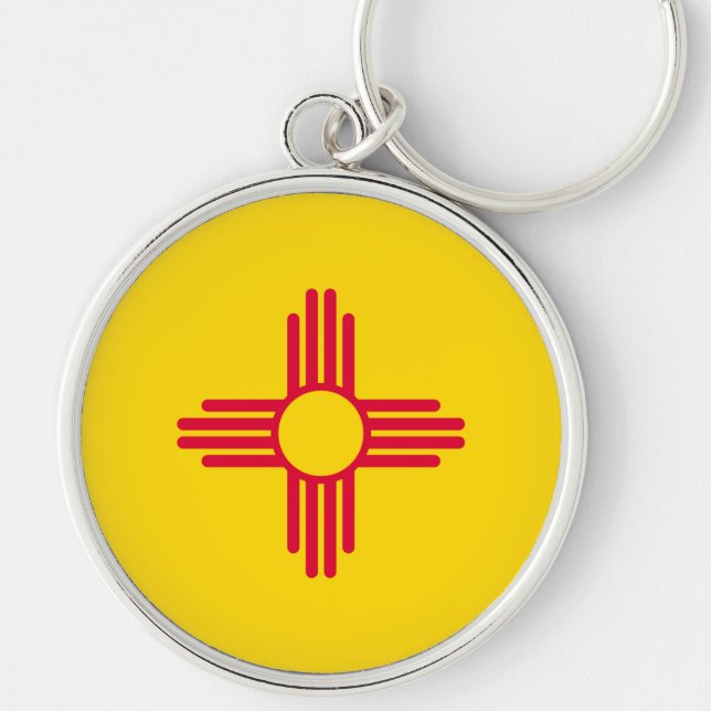 New Mexico State Flag Design Keychain (Front)