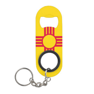 New Mexico State Flag Design Keychain Bottle Opener