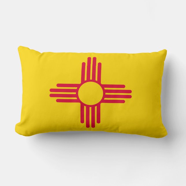 New Mexico State Flag Design Lumbar Pillow (Front)